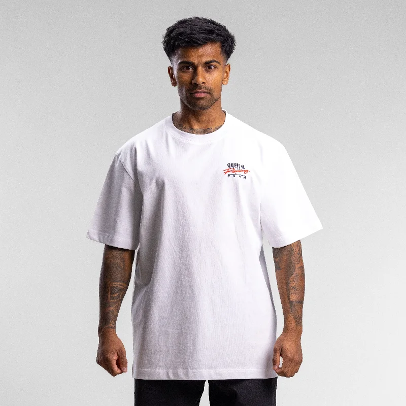 Weekend Savings Spectacle Racing Bird Block Tee Unisex WHITE