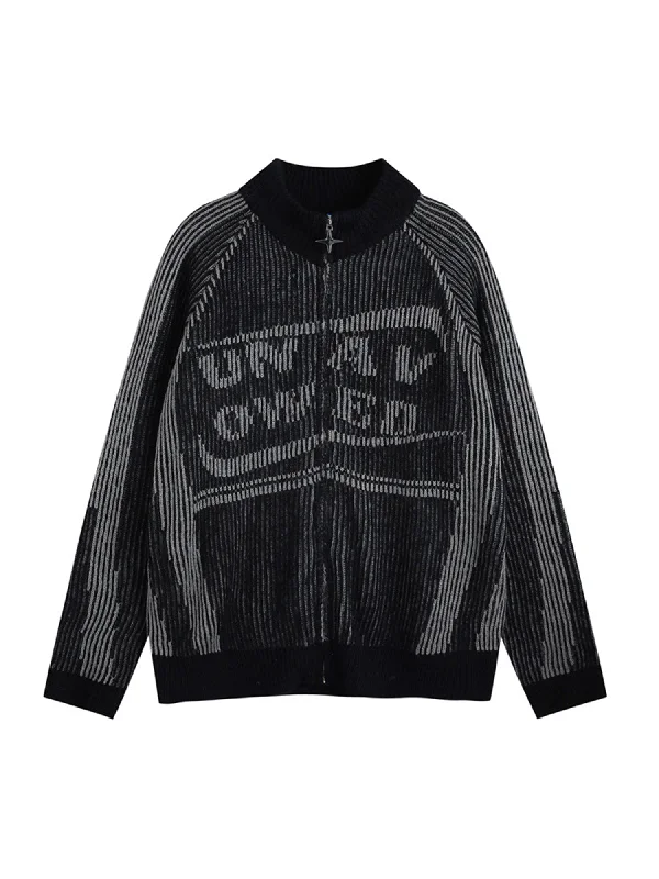 Final Offer Thesupermade Stand Collar Cardigan Zip Up Sweater