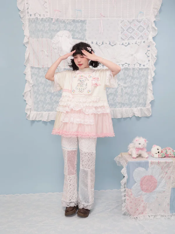 Don’t Miss Out Colorful patchwork lace pants【s0000007738】
