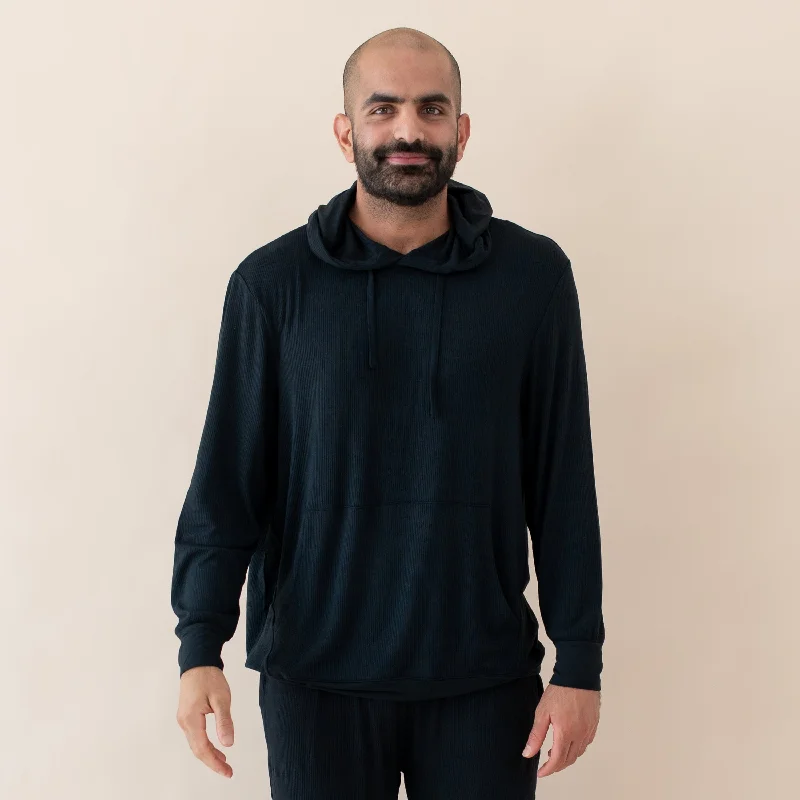 Great Deals Men's Ribbed Hoodie in Midnight