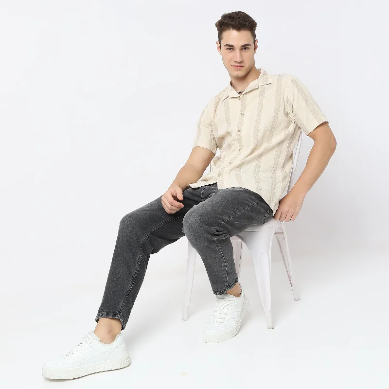 Epic Deals Mood™ Shirt - Cotton Structure - Natural Blend - Regular Fit Cuban Collar Shirt Epic Deals Mood™ Shirt - Cotton Structure - Natural Blend - Regular Fit Cuban Collar Shirt
