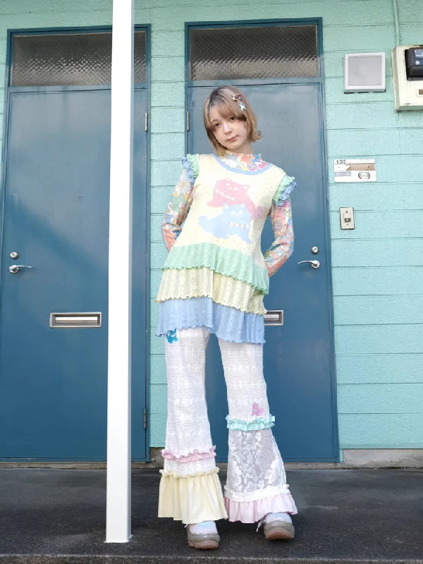 Limited Quantity Embroidery casual pants【s0000007730】