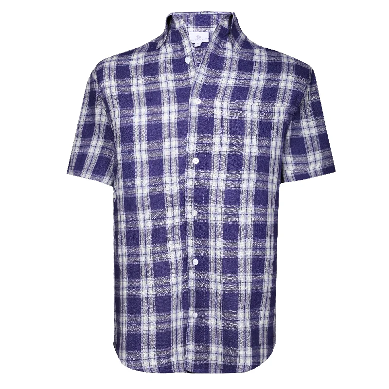 Weekend Specials to Love Grape Crush Plaid Hand Loom Cotton Shirt