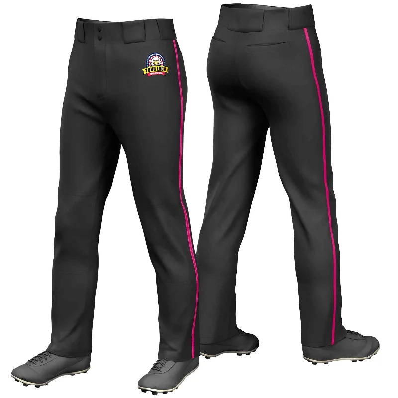 Price Rollback Custom Black Pink Classic Fit Stretch Practice Loose-fit Baseball Pants Price Rollback Custom Black Pink Classic Fit Stretch Practice Loose-fit Baseball Pants