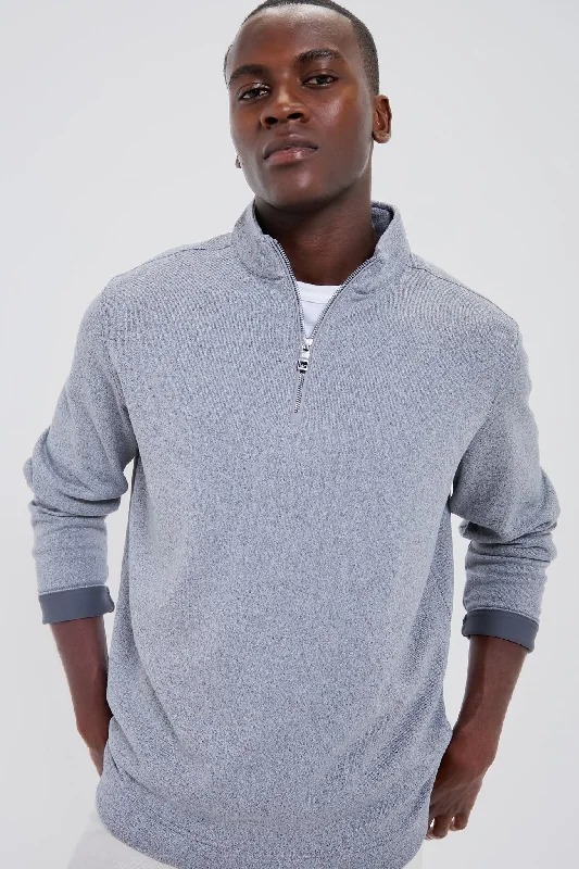 Limited Stock Gale Gray Crown Sweater Fleece Quarter-Zip