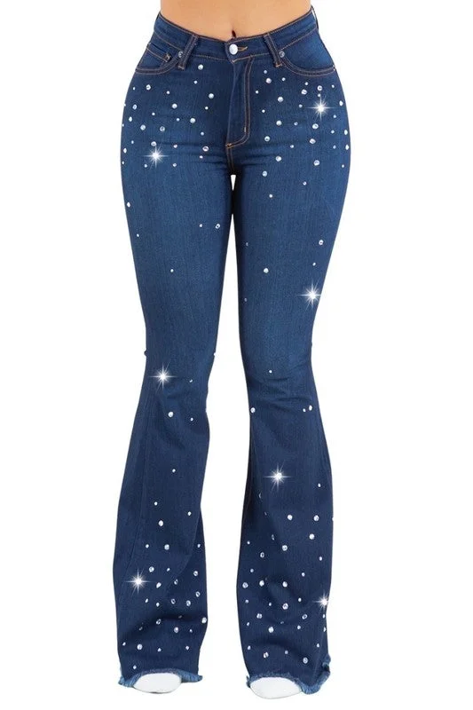 Holiday Sale Vegas Glam Bell Bottom Jeans - Inseam 32