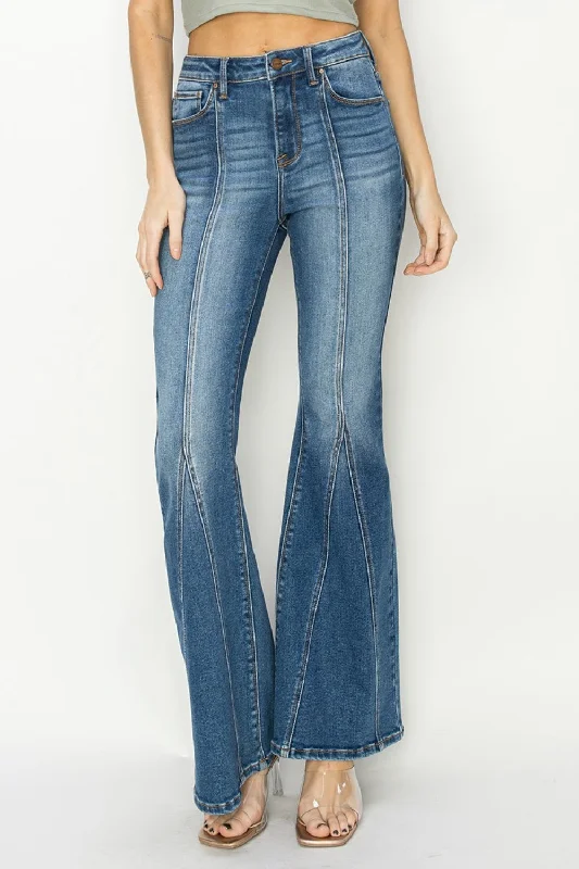 Weekend Deals You Can't Resist High Rise Front Seam Detailed Flare Jeans