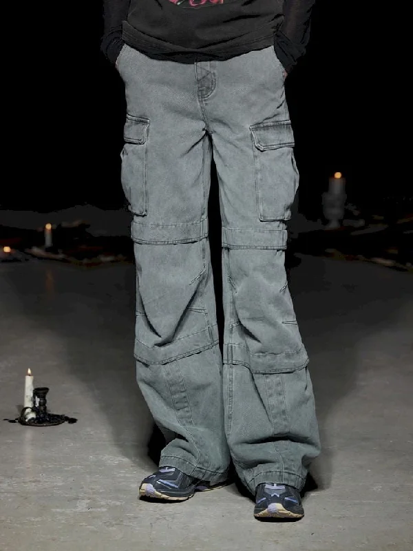 New Deals Heavy Duty Washed Straight Work Pants [s0000005502]
