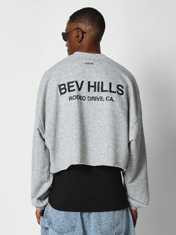 Low Prices Crop Fit Raw Hem Sweatshirt With Back Graphic Print