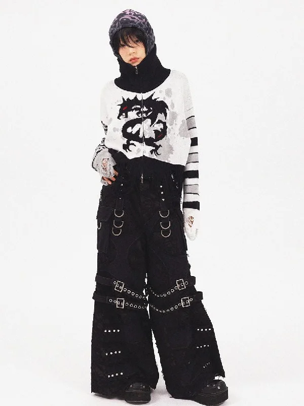 Weekend Offers That Impress Ripped wide-leg jeans【s0000005965】