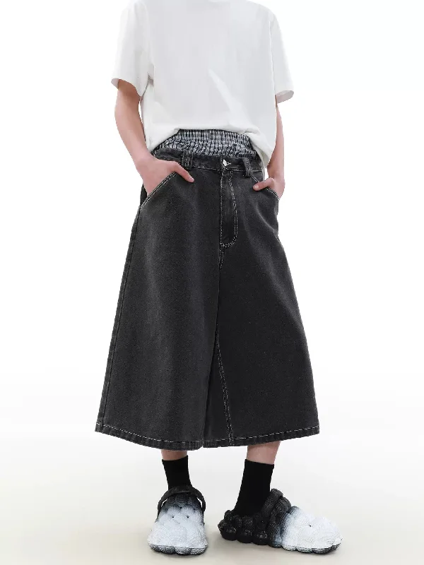 Weekend Offers You Can't Ignore Wide Leg Cut Denim Shorts