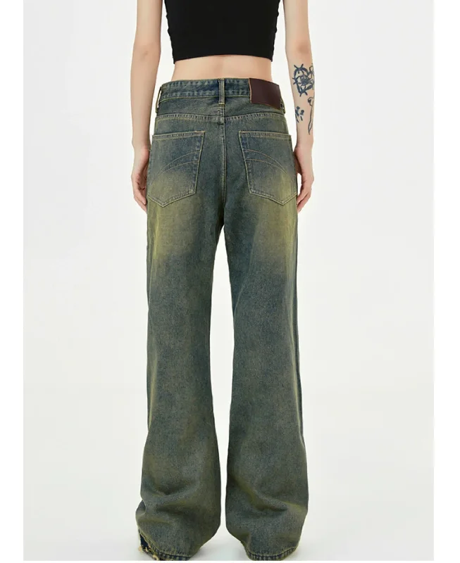 Hurry In Gradient Rust Washed Jeans