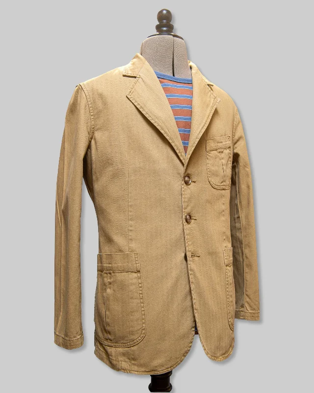 Weekend Offers That Tempt Cathcart Heritage Herringbone Twill Jacket Mustard