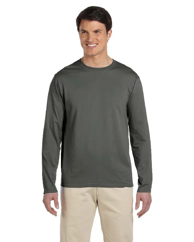 Extra Discounts Gildan SoftStyle Long Sleeve T-Shirt | Military Green