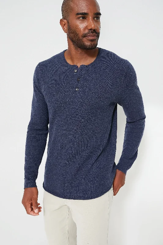 Can't Be Beat Indigo Midweight Sweater Henley