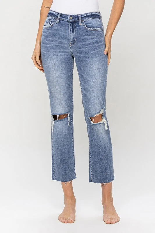 Midnight Madness High Rise Straight With Clean Raw Hem