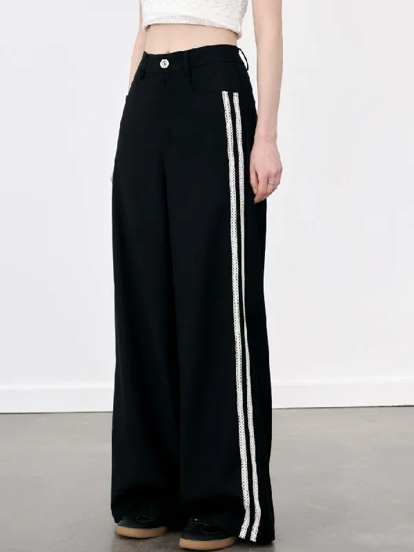 Fantastic Offers Line Lace Wide Long Suit Pants [s0000008084]