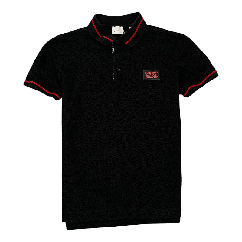 Referral Discount Men's Embroidered Logo Polo Shirt Black Size S