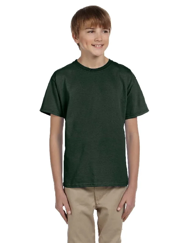 Time-Sensitive Fruit of the Loom Youth T-Shirt | Forest Green