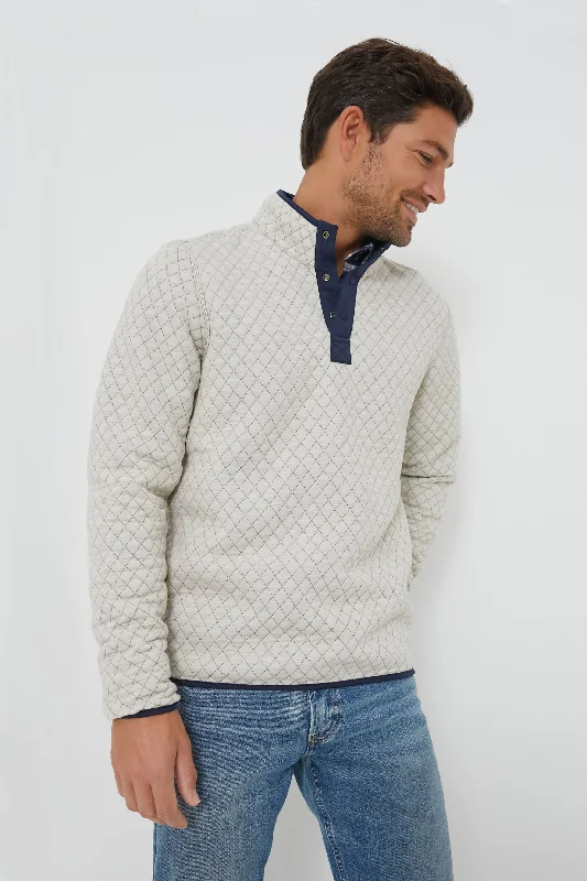 Year-End Sale Green Oat Heather Corbet Reversible Pullover