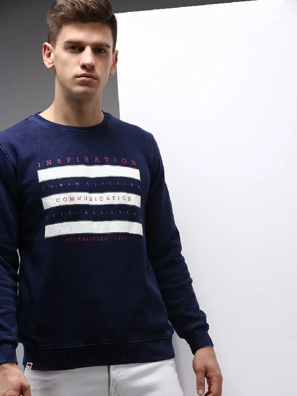 Weekend Offers You Can't Ignore Men Blue Solid Sweatshirt