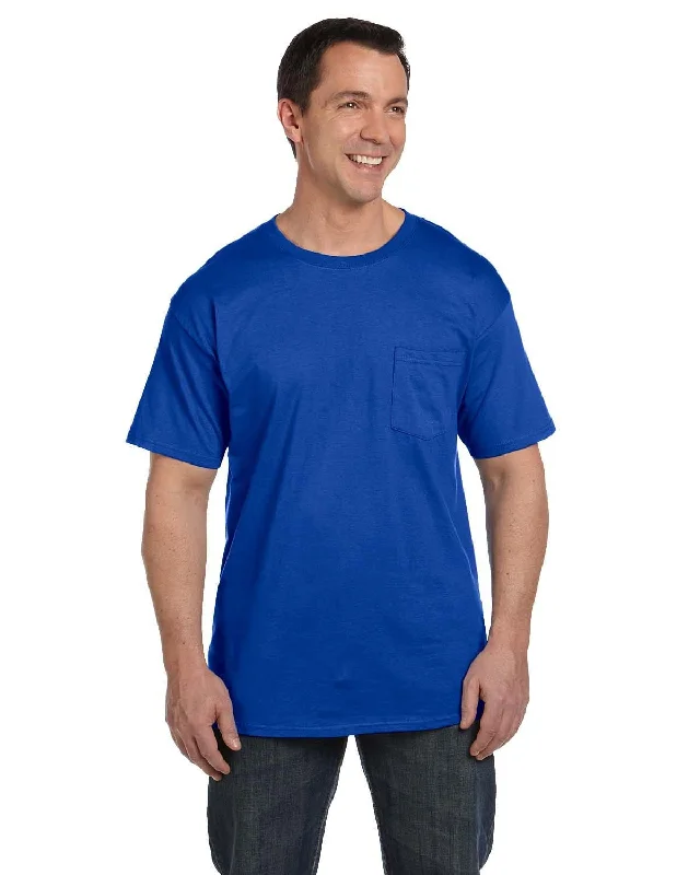 Unbeatable Deal Hanes Beefy-T Pocket T-Shirt | Deep Royal