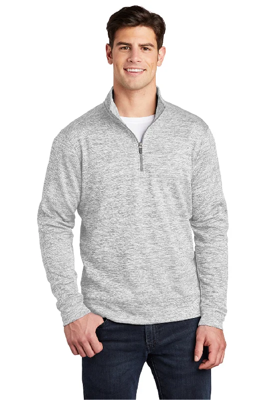 Special Price Sport-Tek Mens Electric Heather Moisture Wicking Fleece 1/4 Zip Sweatshirt - Silver Grey Electric Special Price Sport-Tek Mens Electric Heather Moisture Wicking Fleece 1/4 Zip Sweatshirt - Silver Grey Electric