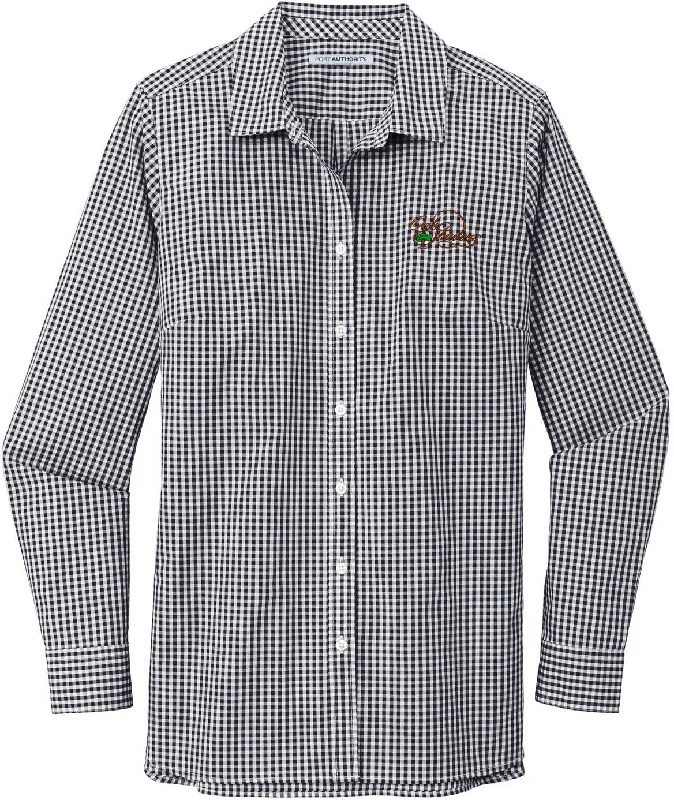 Great Bargain Port Authority Ladies Broadcloth Gingham Easy Care Shirt