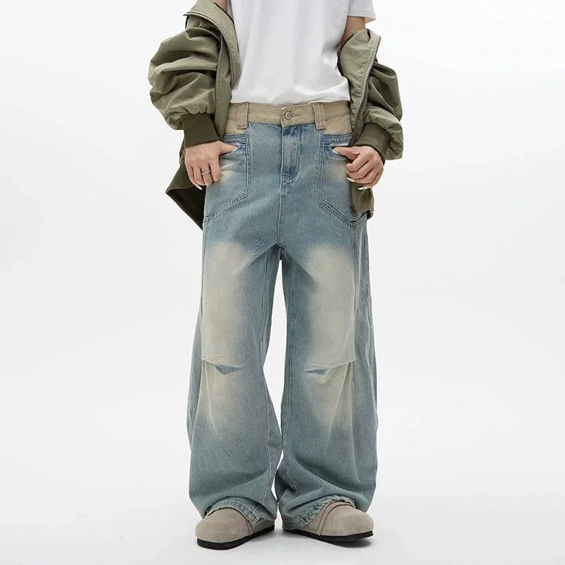 Special Savings Fade Spots Spliced Jeans