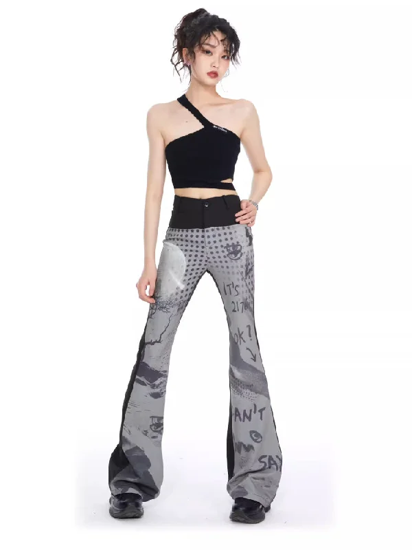 Unbeatable Deal High waist slim flare pants【s0000006707】
