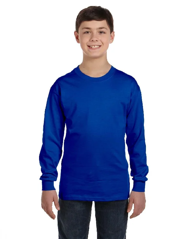Year-End Sale Gildan Youth Heavy Cotton Long Sleeve T-Shirt | Royal