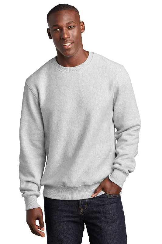 Overstock Sport-Tek Mens Fleece Crewneck Sweatshirt - Heather Grey