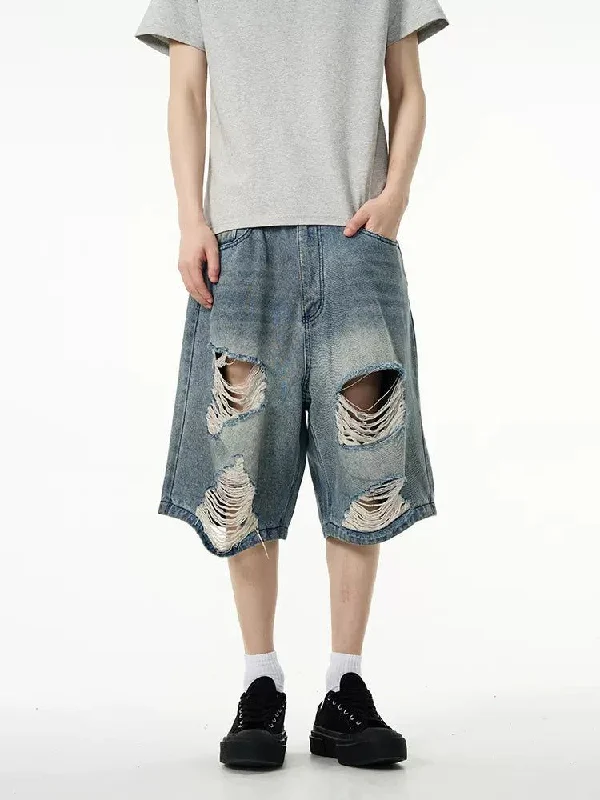 Weekend Offers That Amaze Distressed Knee Denim Shorts