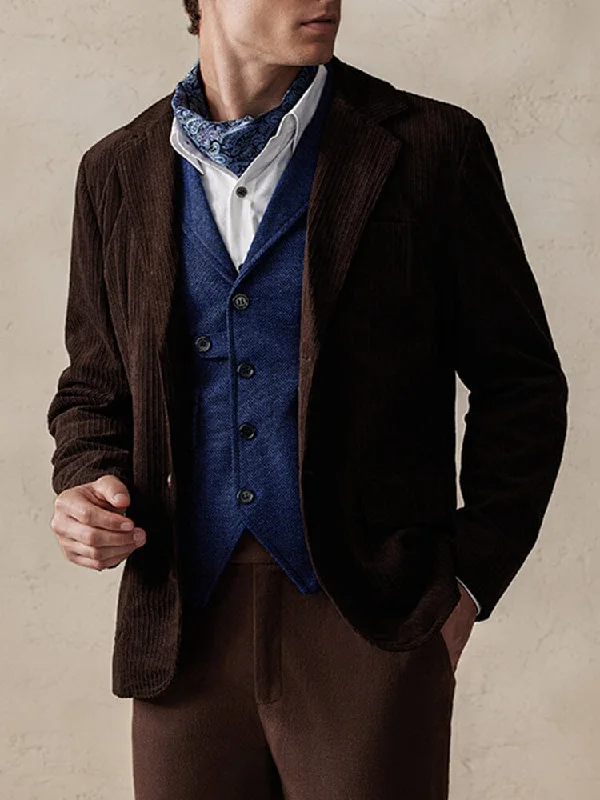 Extra Savings Elegant Corduroy Blazer Jacket