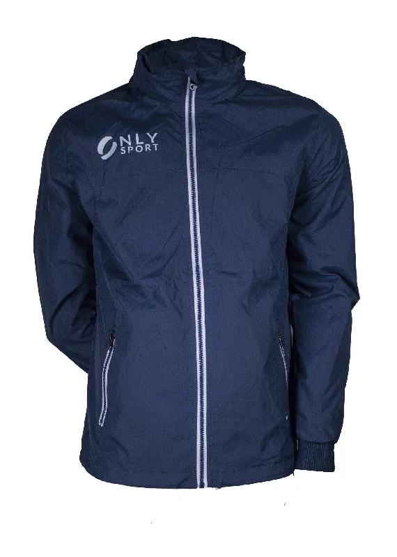 Exclusive Preview SPRAY JACKET WITH WHITE ZIP TRIM - NAVY BLUE