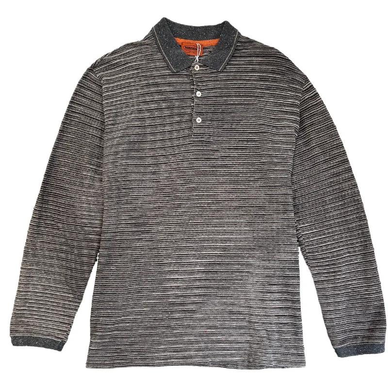 Midnight Madness Men's Space Dye Polo Shirt Grey Size XL