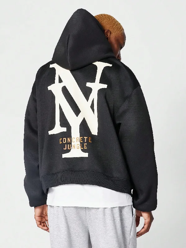 Instant Deal Overhead Hoodie With Back And Front Graphic Print