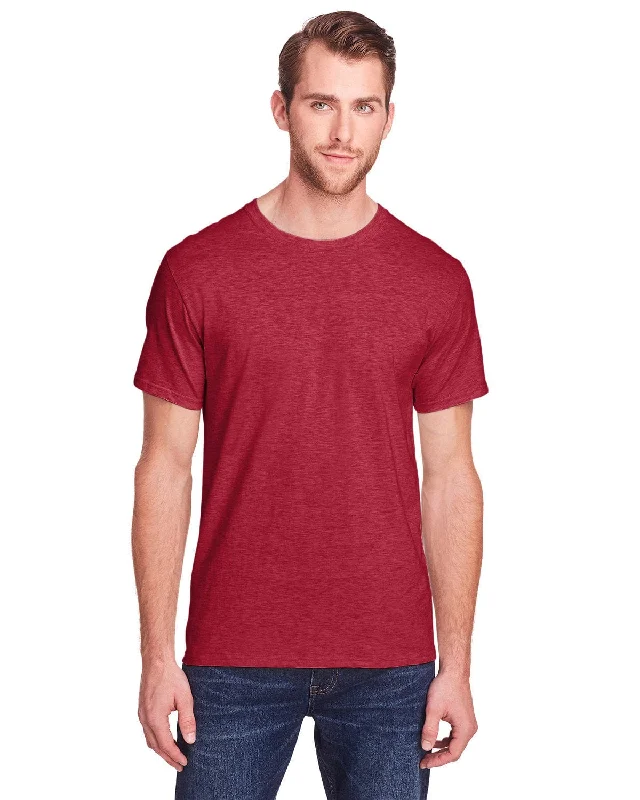 Exclusive Weekend Offers Inside Fruit of the Loom Adult ICONIC T-Shirt | Peppered Red Hth