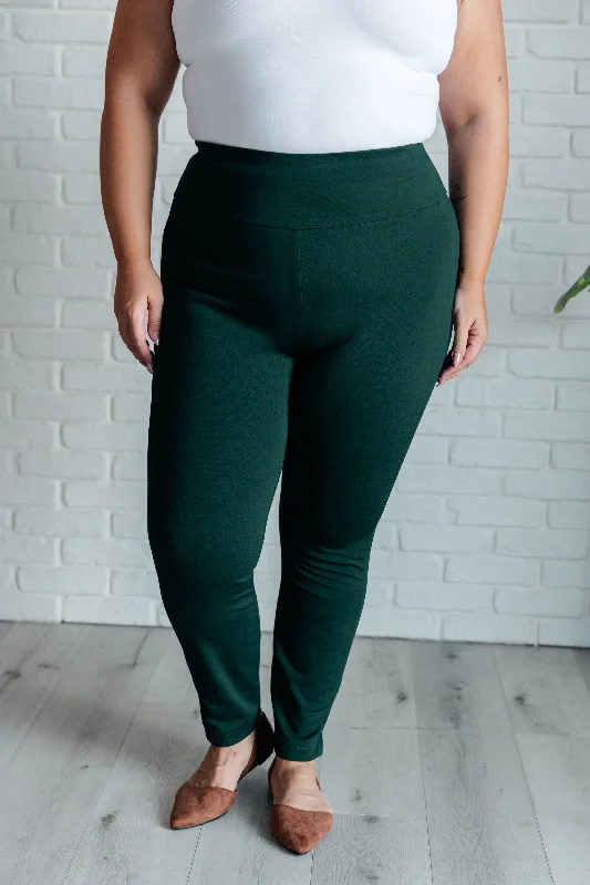 Shop and Save Magic Skinny 28" Pants in Hunter Green
