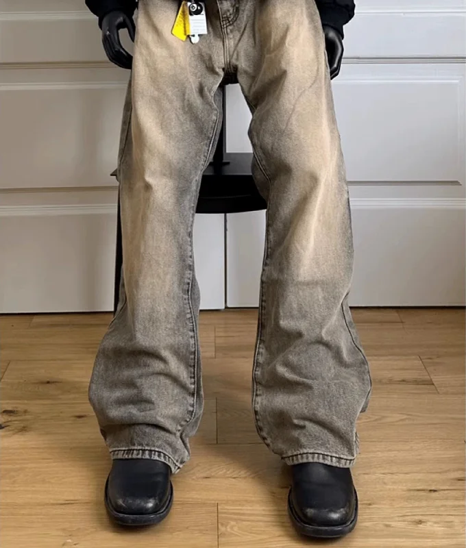 Savings Galore Rust Fade Spots Washed Jeans
