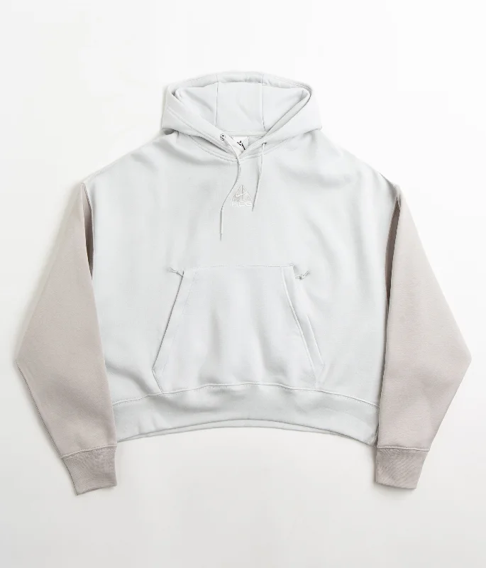 One-DAY Sale Nike ACG Womens Tuff Knit Hoodie - Photon Dust / Light Iron Ore / Summit White