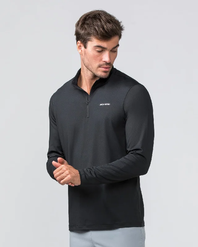 Special Discount Legacy Long Sleeve Quarter Zip - Black (Black Logo)