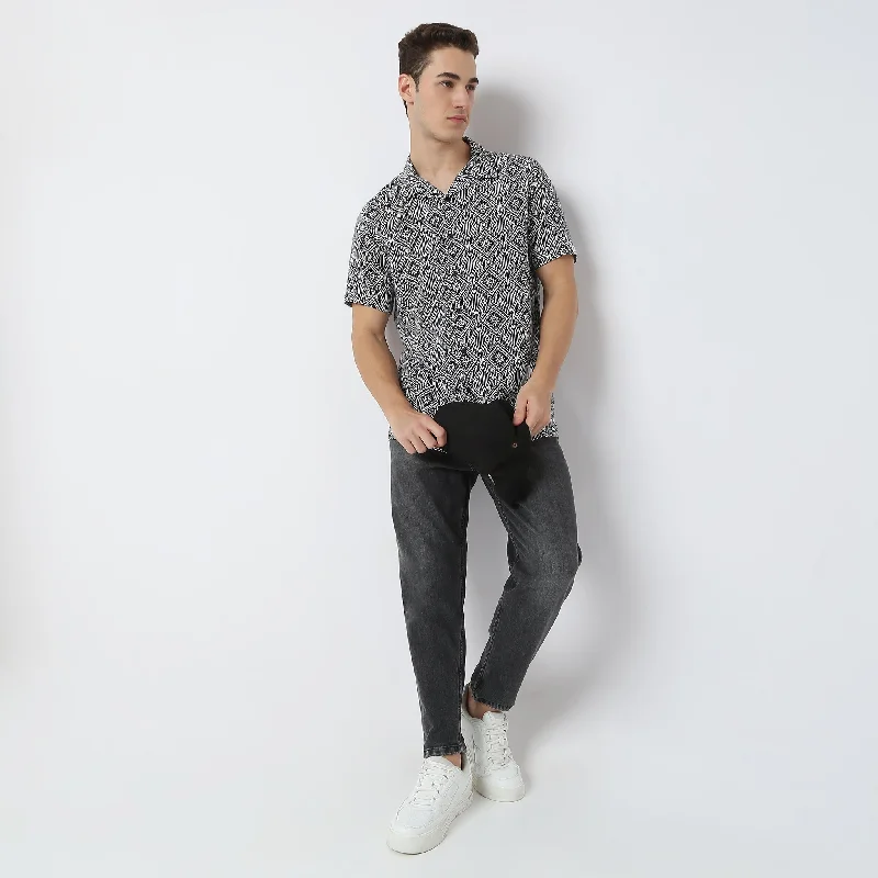 Bargain Prices Retreat™ Shirts - Printed Pattern Rich Fabric - Trendy Cuban Collar - Regular Fit Shirt Bargain Prices Retreat™ Shirts - Printed Pattern Rich Fabric - Trendy Cuban Collar - Regular Fit Shirt