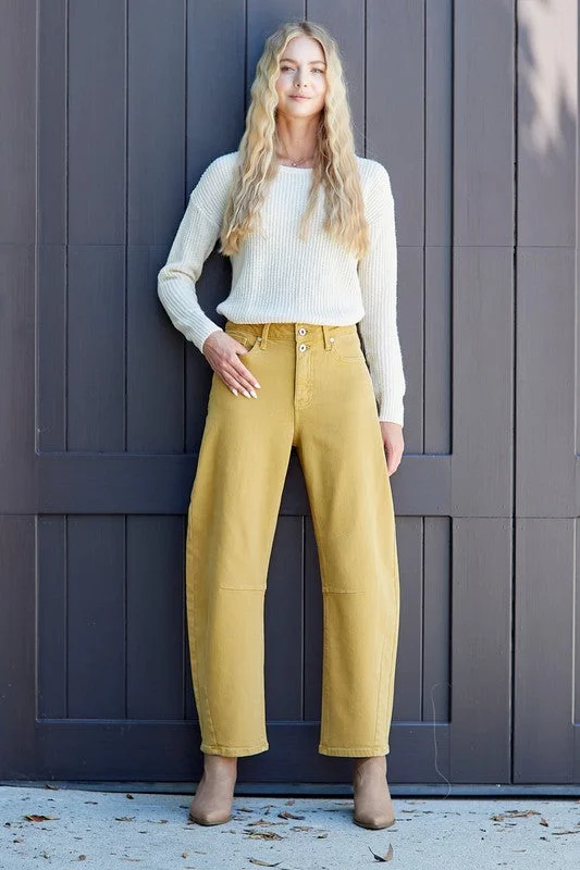Bonus Savings High Rise Stretch Barrel Color Denim