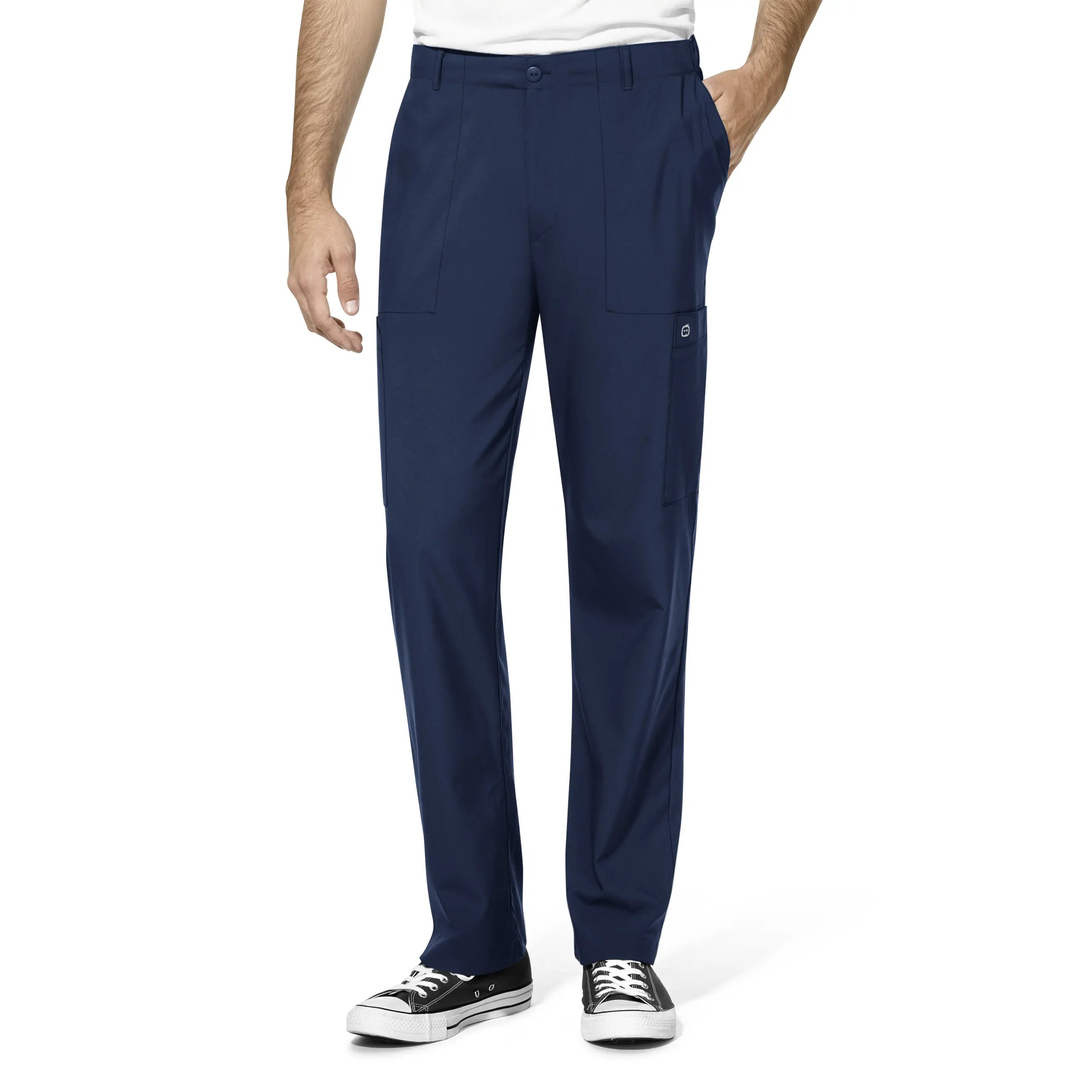 Weekend Bargains Await You Wink Men's Flat Front Cargo Scrub Pant - Navy