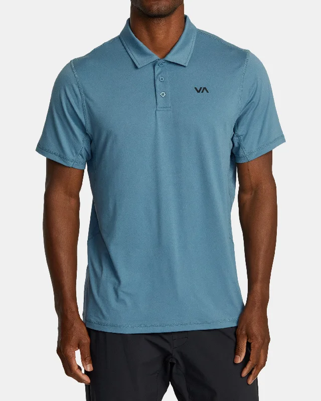 New Deal VA Sport Vent Technical Polo Shirt - Glacier