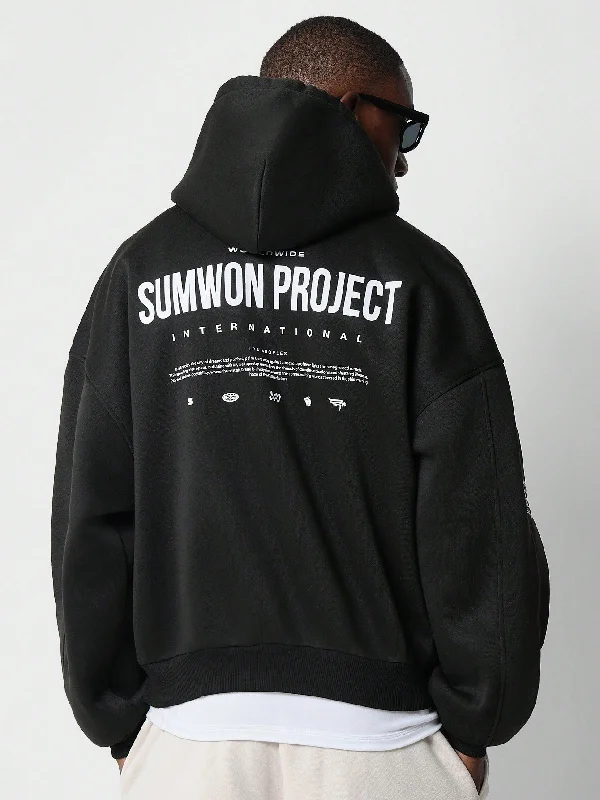 Top Pick Zip-Through Hoodie With Back Print