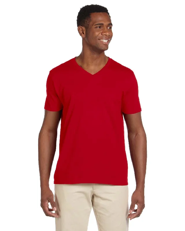 Best Choice Gildan SoftStyle V-Neck T-Shirt | Cherry Red