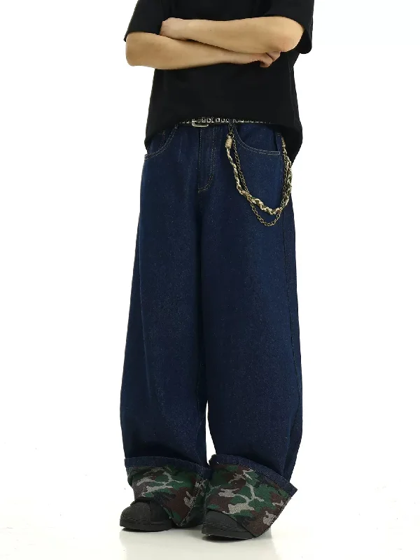 Savings Bonanza Folded Camouflage Ends Jeans