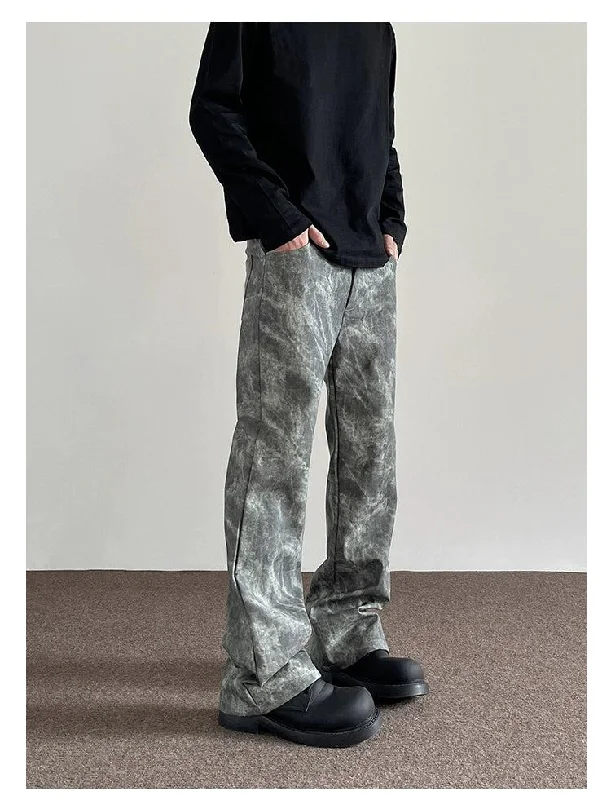 New Markdowns Camo Tie-Dyed Slim Fit Jeans